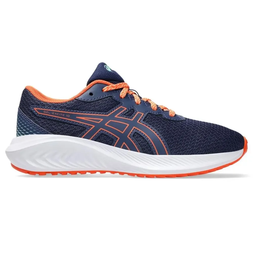 ASICS KID'S GEL-EXCITE  RUNNING SHOES, 3.5, INDIGO BLUE/NOVA ORANGE